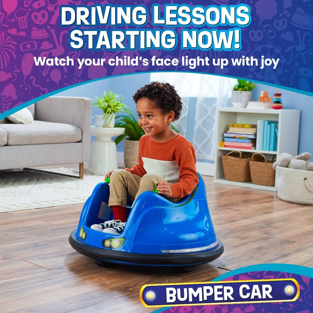 Electric 6V Ride-On Bumper Car for Toddlers and Kids Ages 1.5-4 - Image 2