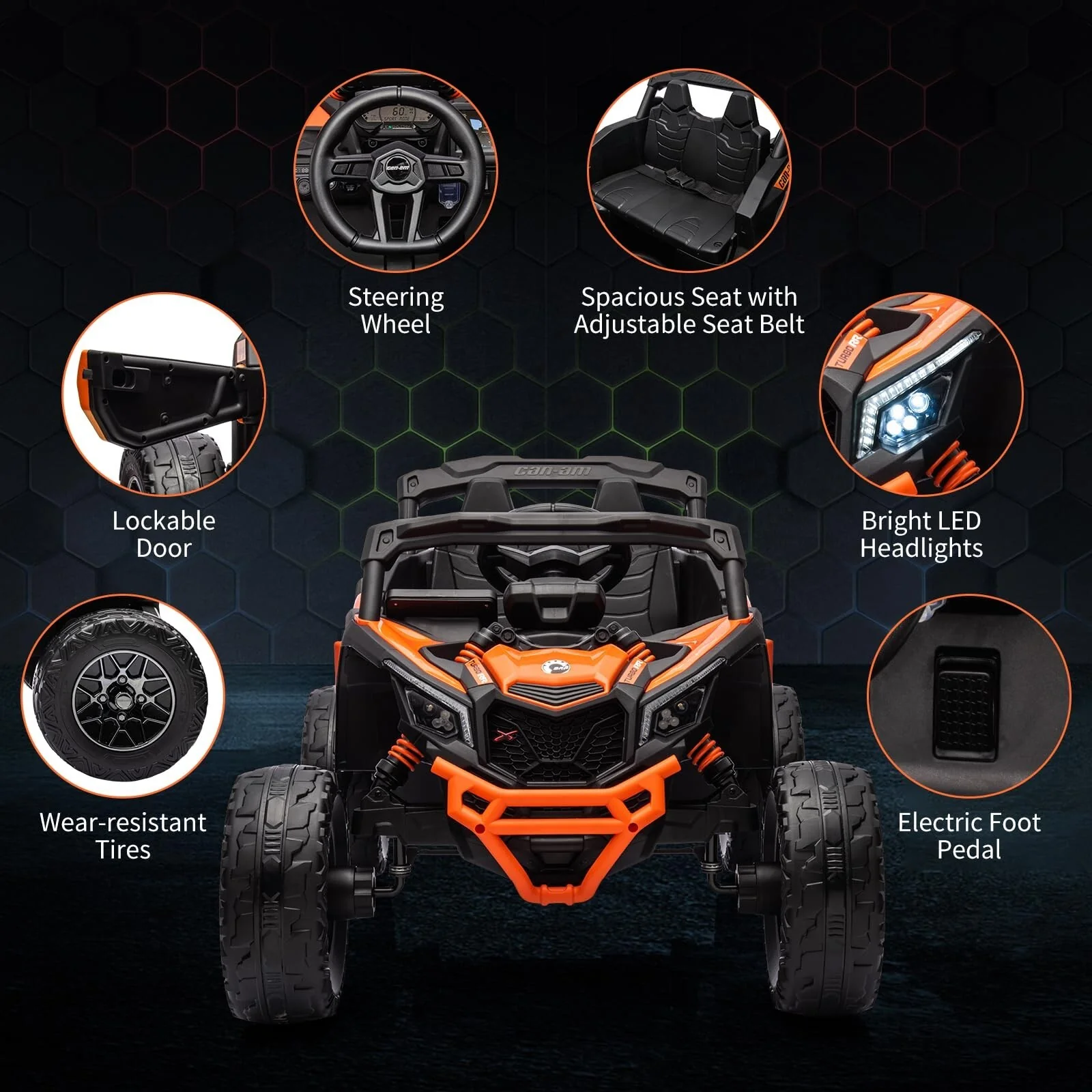 12V 4WD Electric Off-Road Kids Ride-On UTV with Remote Control - Image 13