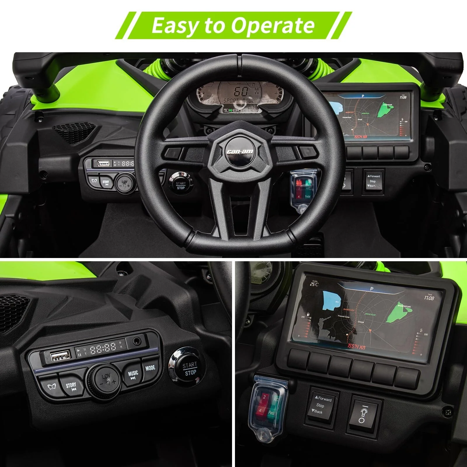 12V 4WD Electric Off-Road Kids Ride-On UTV with Remote Control - Image 28