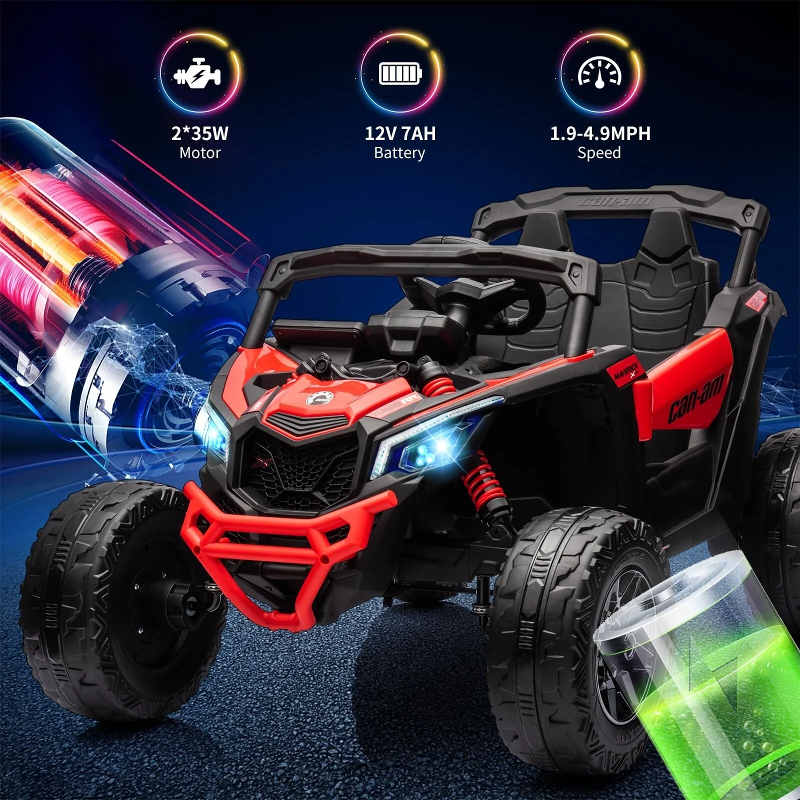 12V 4WD Electric Off-Road Kids Ride-On UTV with Remote Control - Image 33