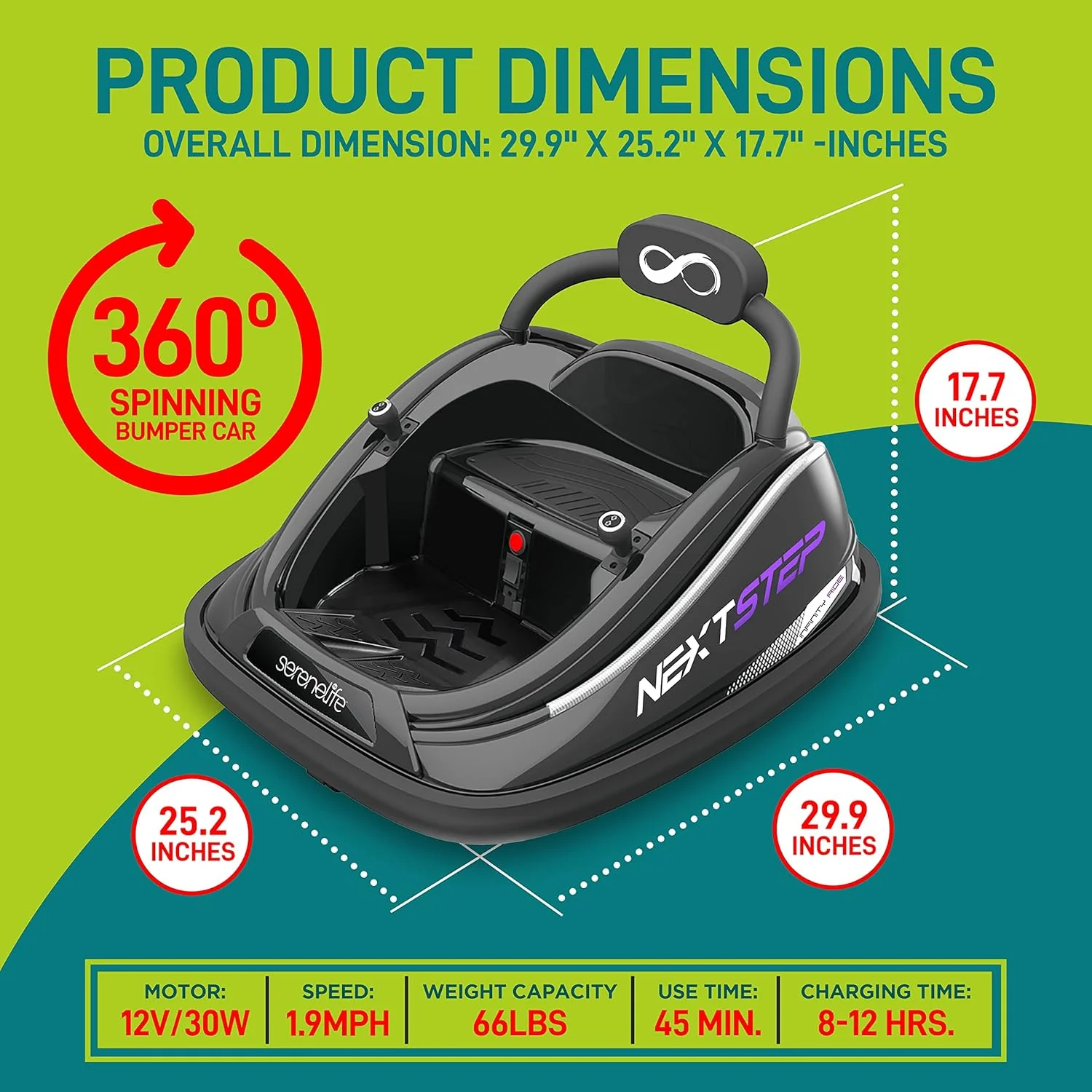 12V Rechargeable Electric Bumper Ride-On Car for Kids - Image 2