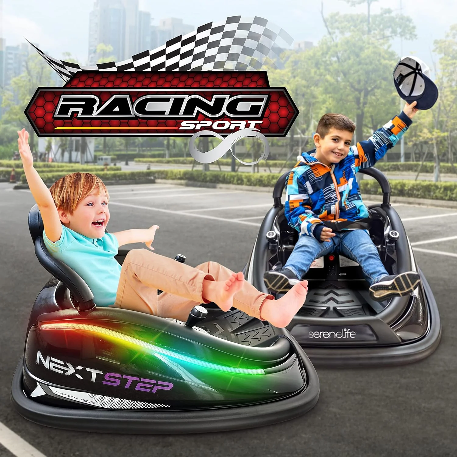 12V Rechargeable Electric Bumper Ride-On Car for Kids - Image 7