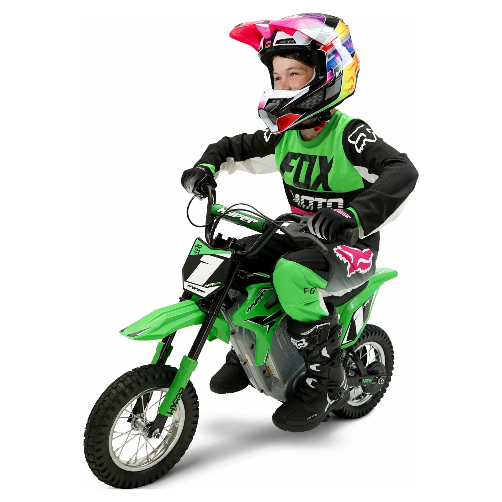 350W 24V Green Electric Dirt Bike Motorcycle - Image 2