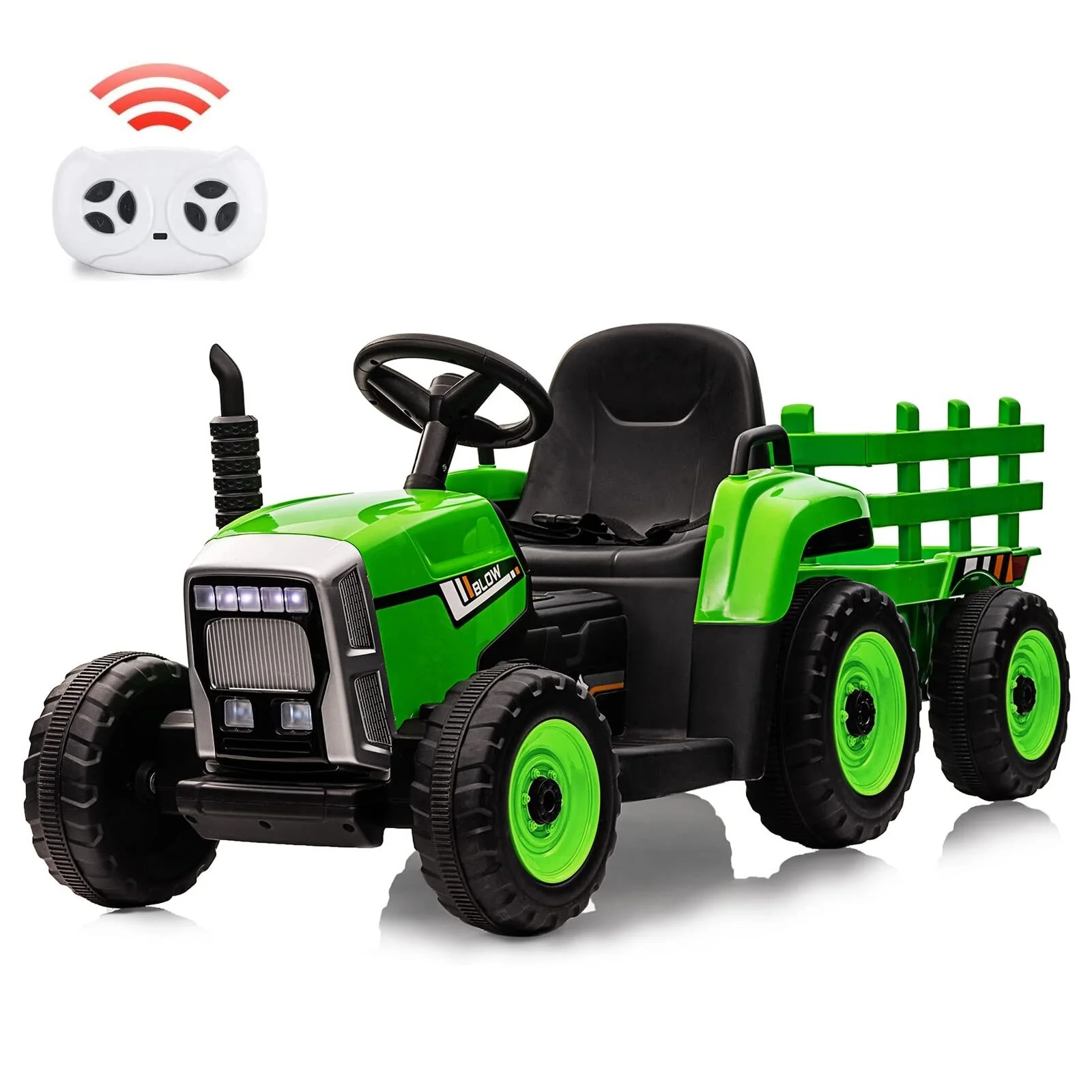 Interactive 12V Ride-On Tractor Truck with Music and Detachable Trailer - Perfect Gift for Boys and Girls - Image 24