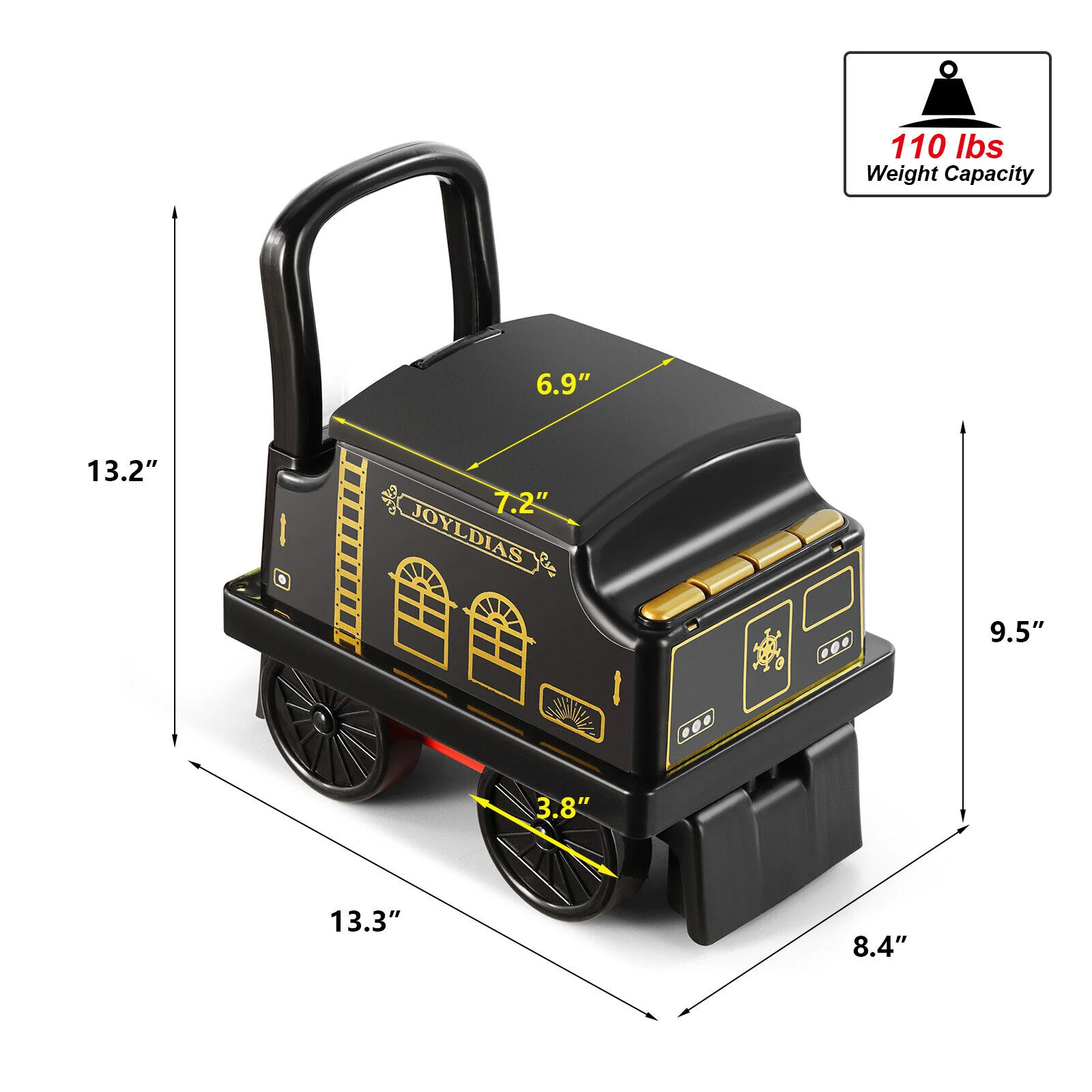 Interactive 6V Electric Kids Train Set with Track, Carriage, Lights, Whistle, Music, Storytelling, and Storage - Image 8