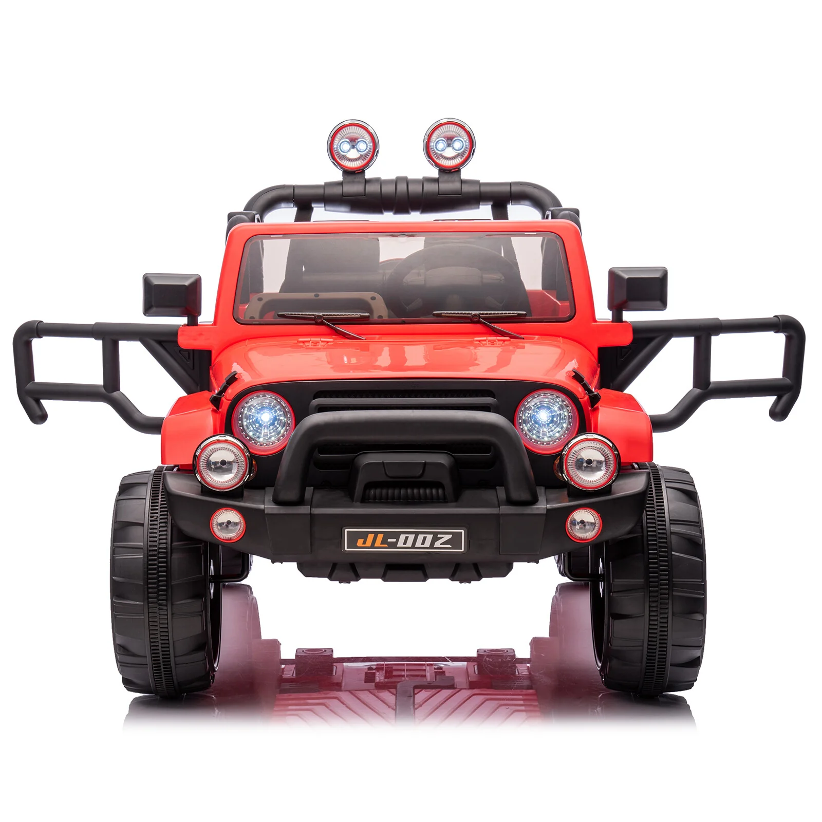 12V Red Kids 2-Seater Ride-On Truck with LED Lights, Music, and Remote Control Battery-Powered Car - Image 22