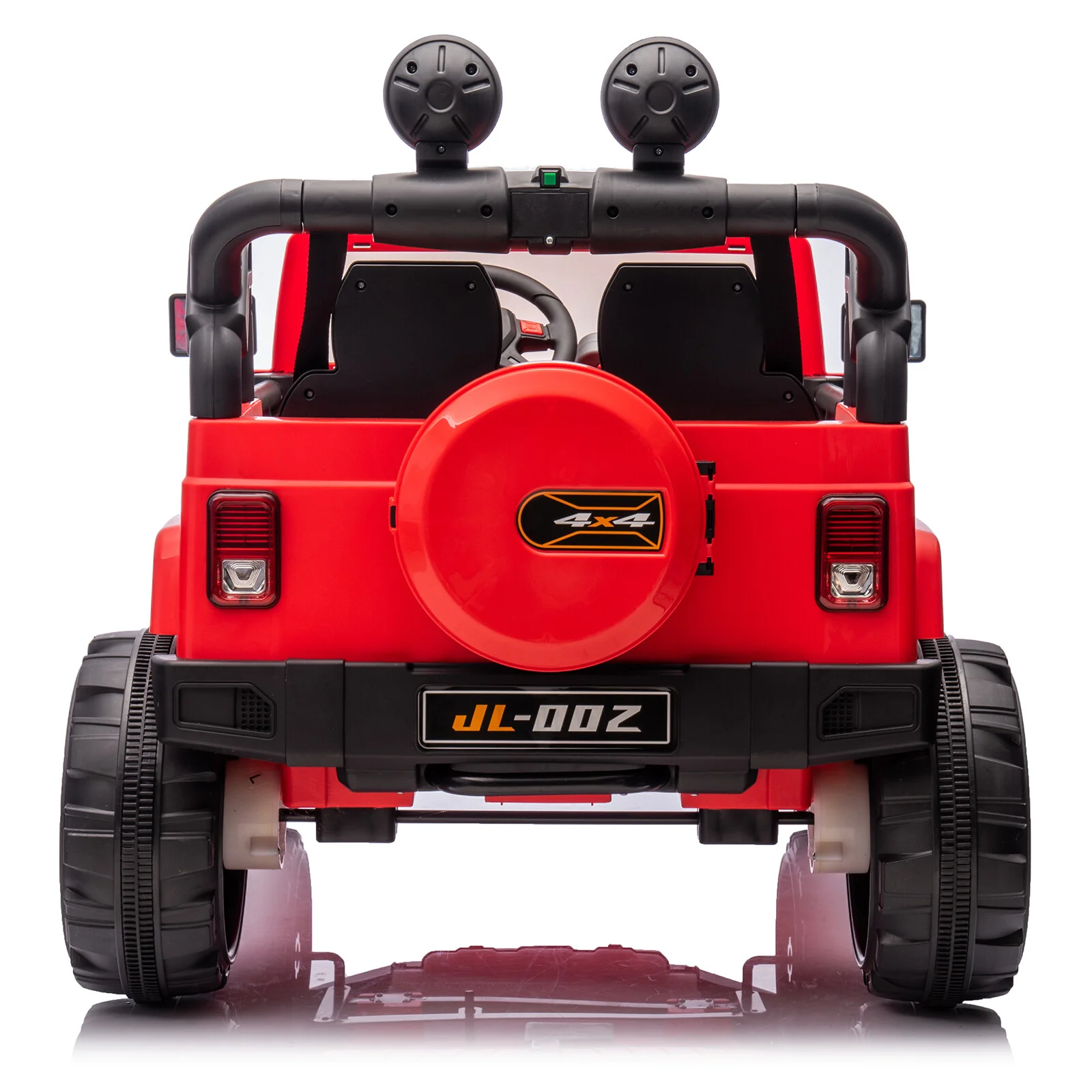 12V Red Kids 2-Seater Ride-On Truck with LED Lights, Music, and Remote Control Battery-Powered Car - Image 24