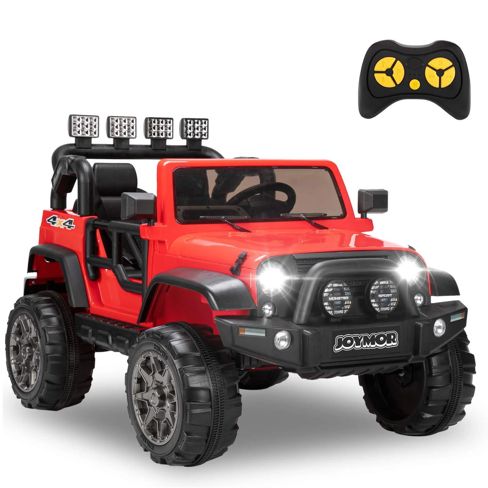 JOYMOR 12V 2-Seater Ride On Truck for Kids with Remote Control, MP3 Player, LED Lights, and Horn - Image 11
