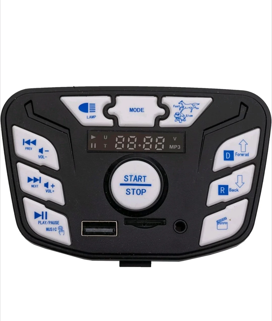 JR1927M-Z Blue 24V Kids Electric Ride-On Car Power Supply and Central Control Switch