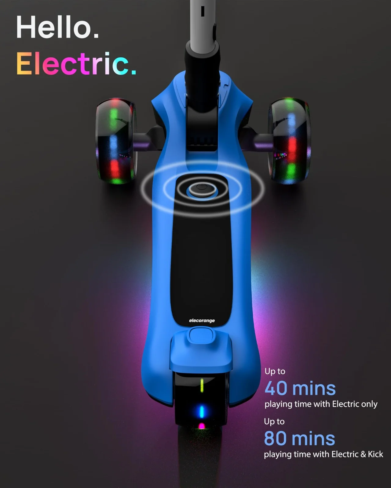 Electric Kids Scooter with Illuminated 3 Wheels for Ages 4-9 - Image 2