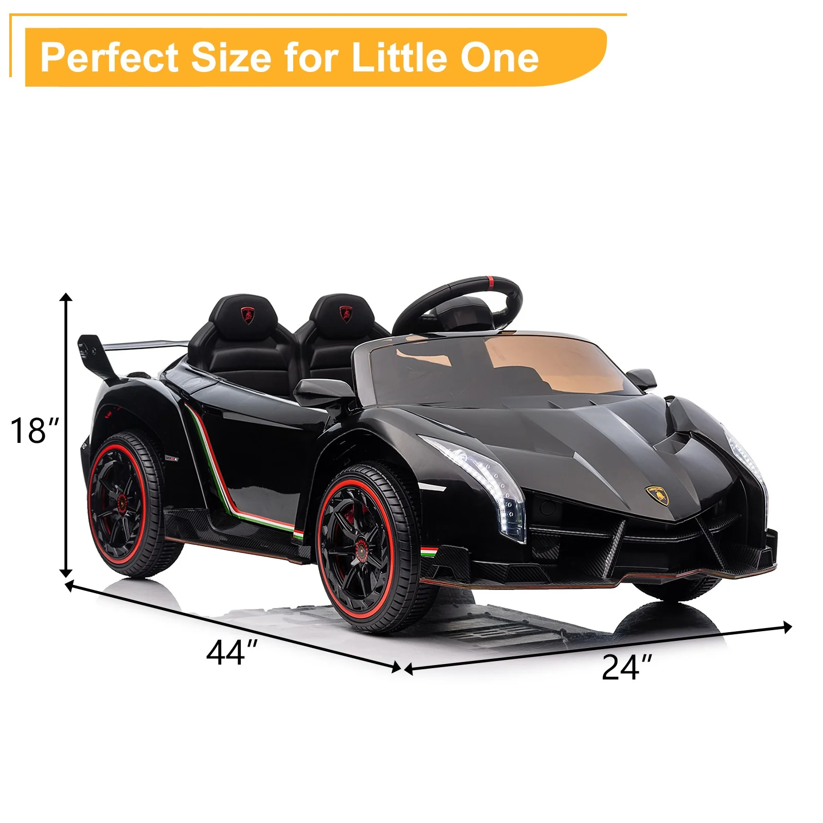 Licensed Lamborghini Veneno 12V Electric Ride-On Car Toy for Kids - Image 5