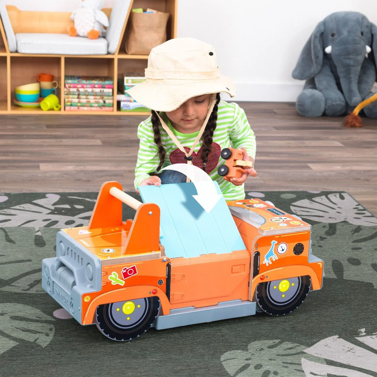 KidKraft Safari Adventure 2-in-1 Playset with Easy Assembly - Perfect for Kids Ages 3-5 - Image 5