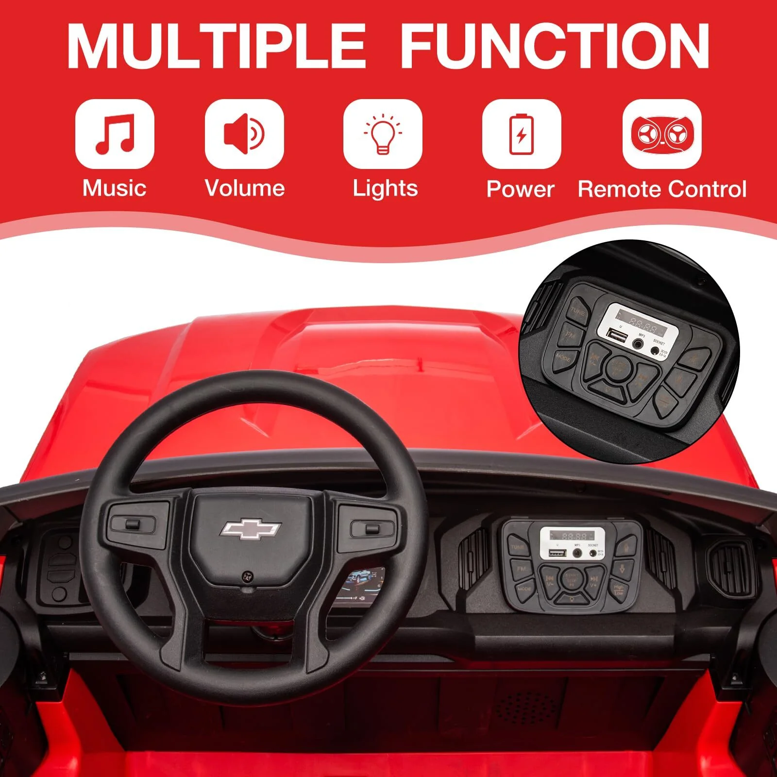 24V Electric 2-Seater Ride-On Truck with Remote Control and Battery Power - Image 11