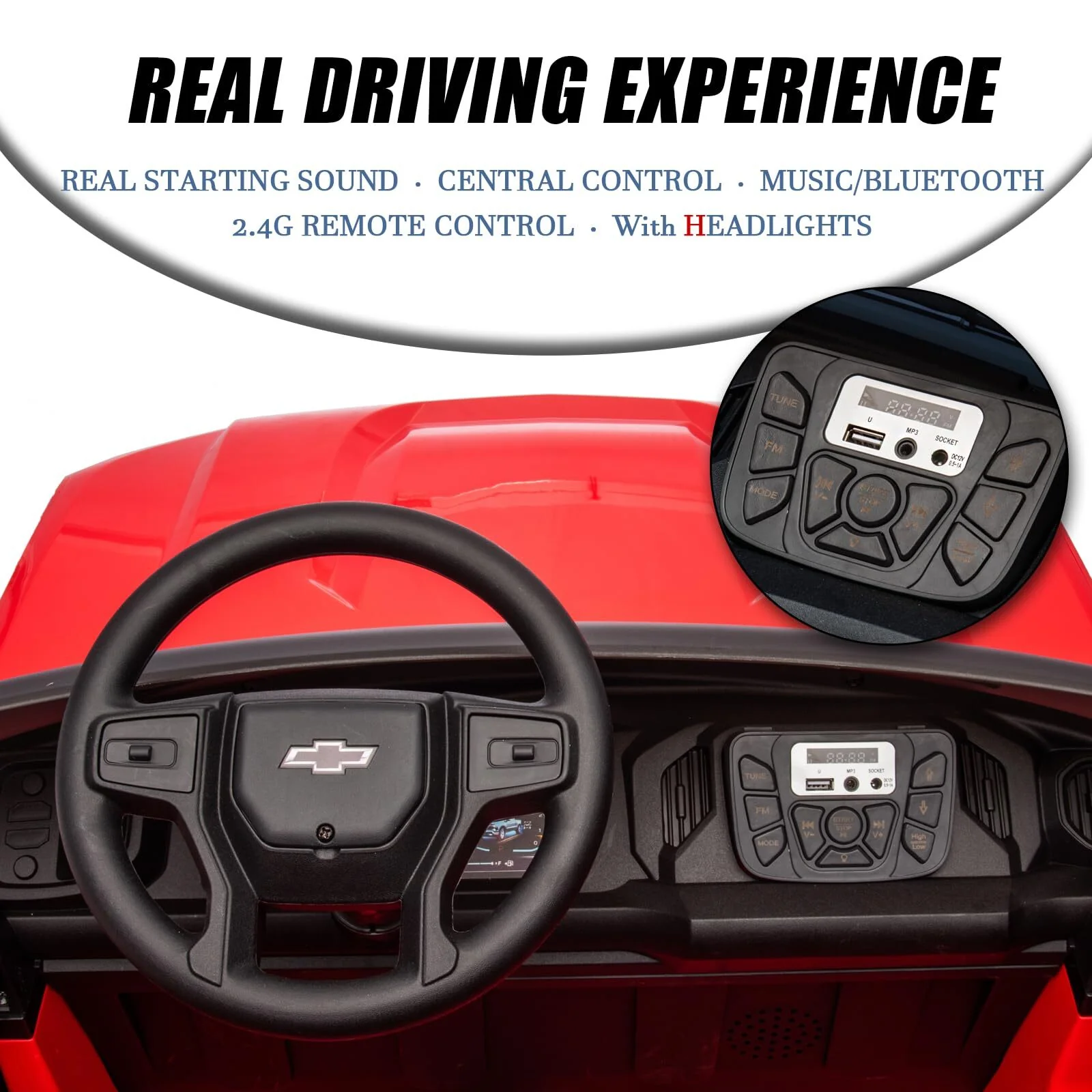 24V Electric 2-Seater Ride-On Truck with Remote Control and Battery Power - Image 3