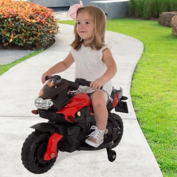 Kids 3-Wheel Electric Motorcycle with Training Wheels and Reverse Function - Image 7