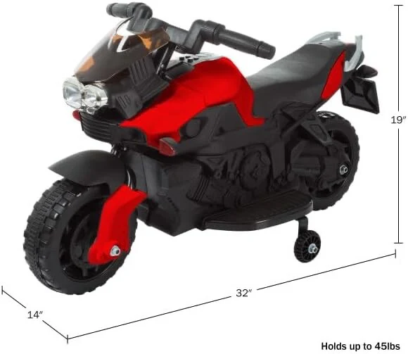 Kids 3-Wheel Electric Motorcycle with Training Wheels and Reverse Function - Image 9