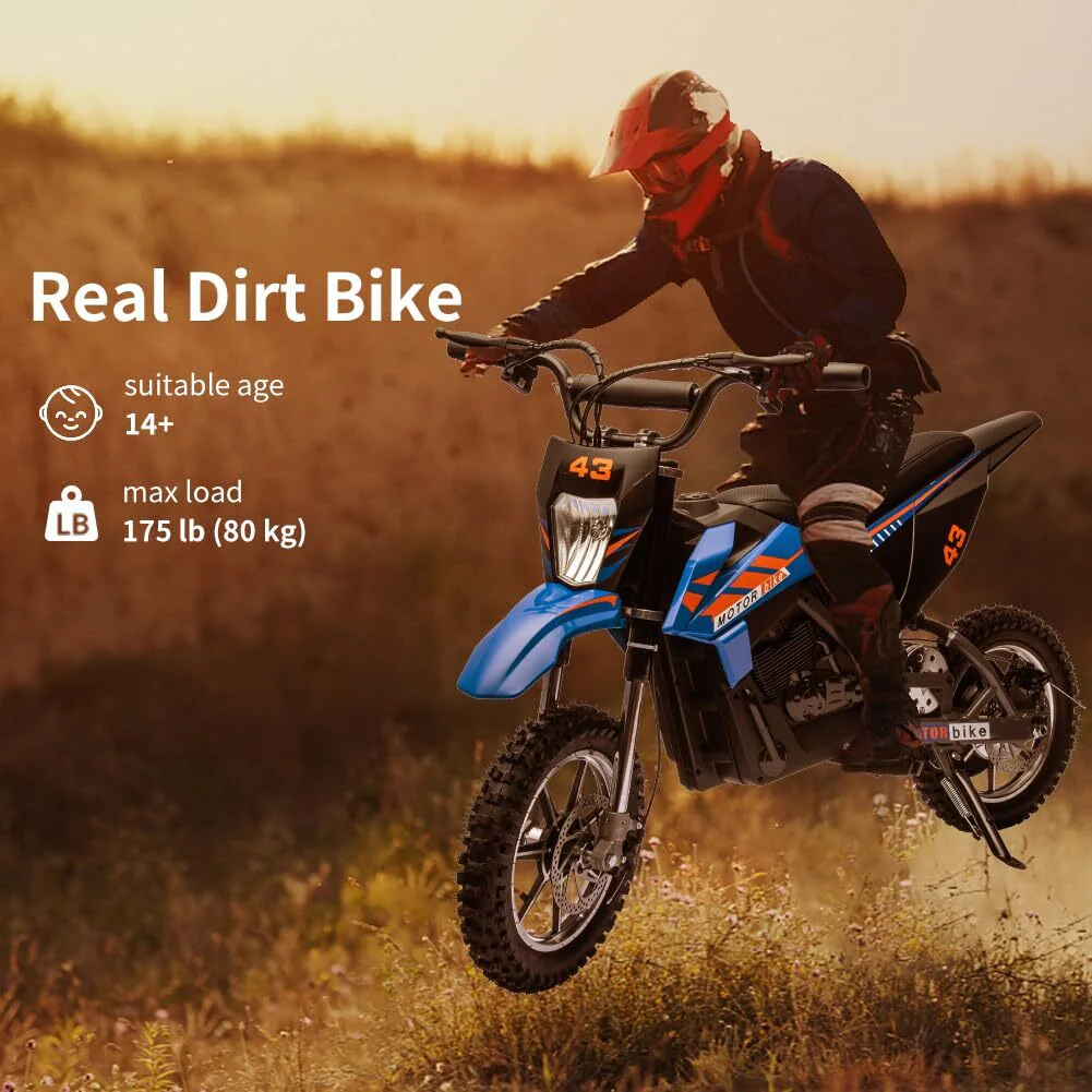 36V Electric Off-Road Kids Dirt Bike with 15.5 MPH Max Speed - Image 19