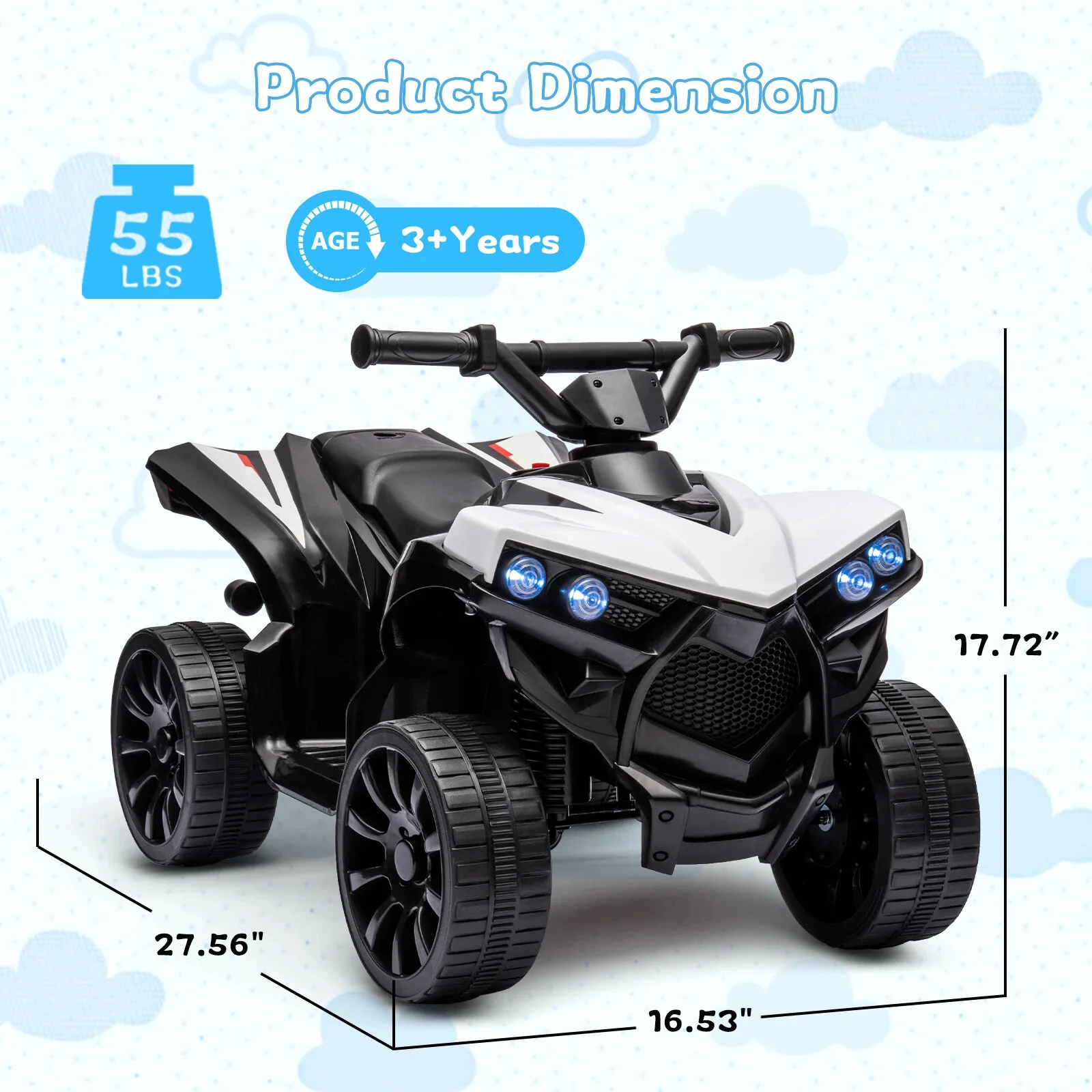 Kids 6V Battery-Powered Electric ATV 4-Wheeler Quad with 1.8 MPH Speed - Image 17