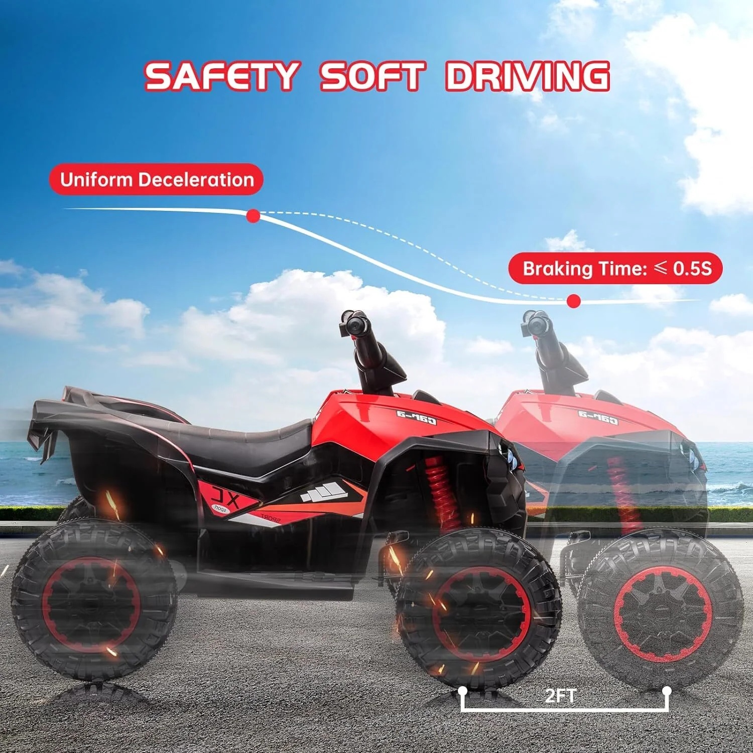 Kids 12V Battery-Powered 4-Wheeler ATV Ride-On Toy with LED Lights - Image 12