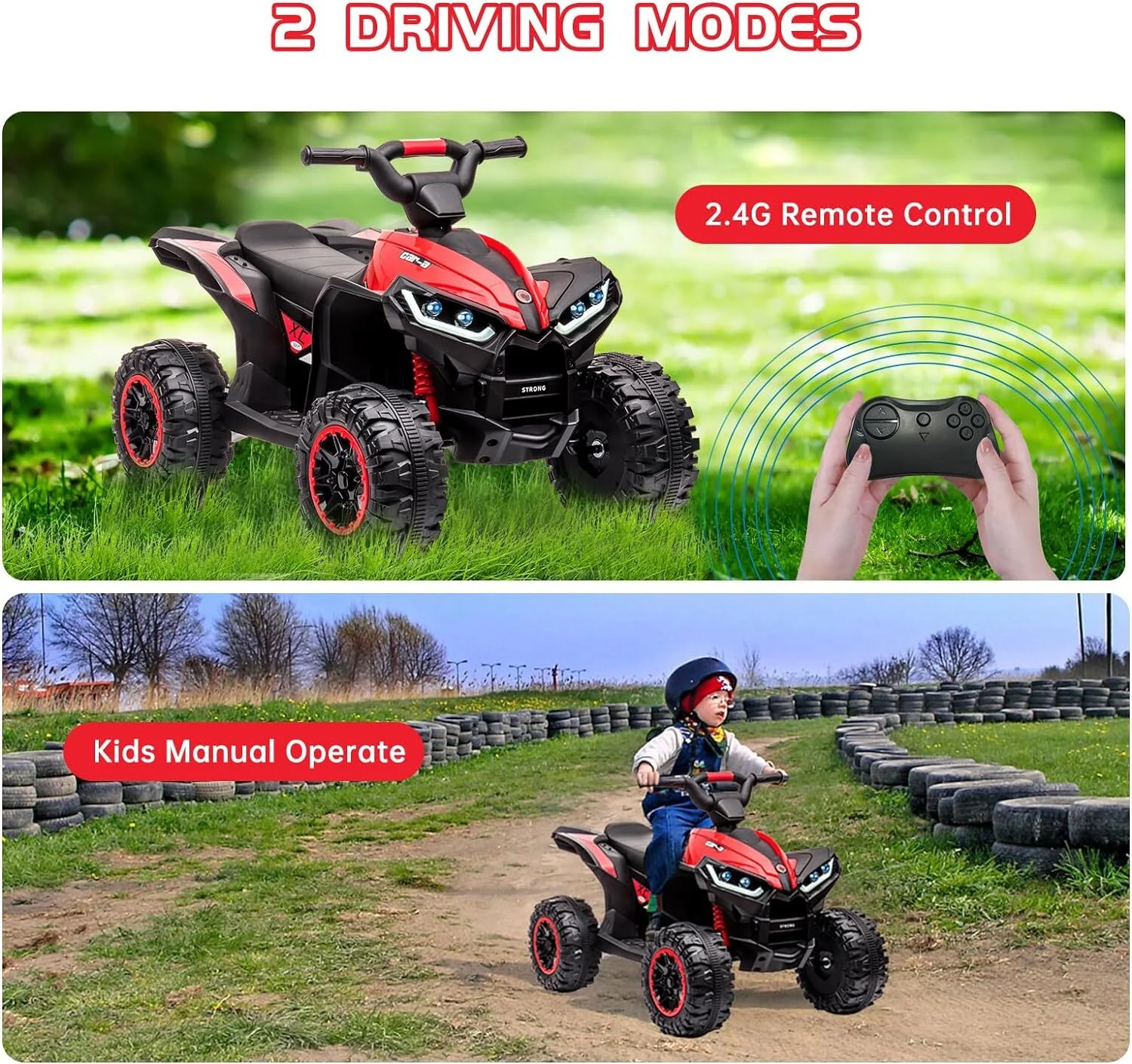 Kids 12V Battery-Powered 4-Wheeler ATV Ride-On Toy with LED Lights - Image 13