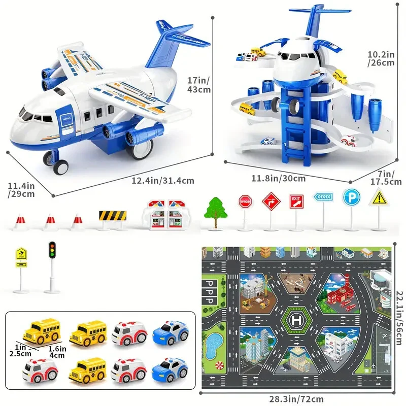 Deluxe Kids' Airplane and Car Playset Toy - Image 4