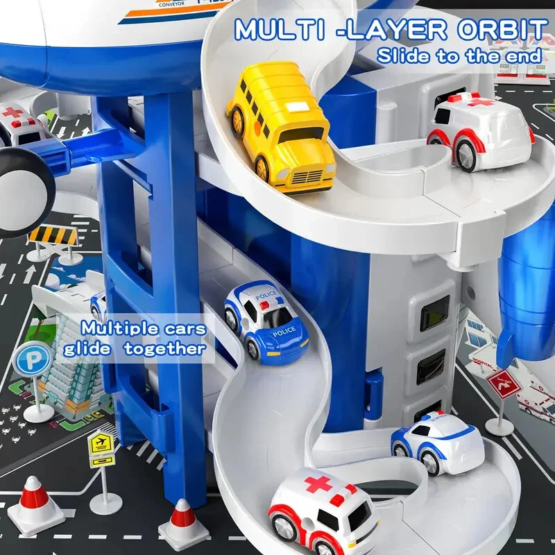 Deluxe Kids' Airplane and Car Playset Toy - Image 8