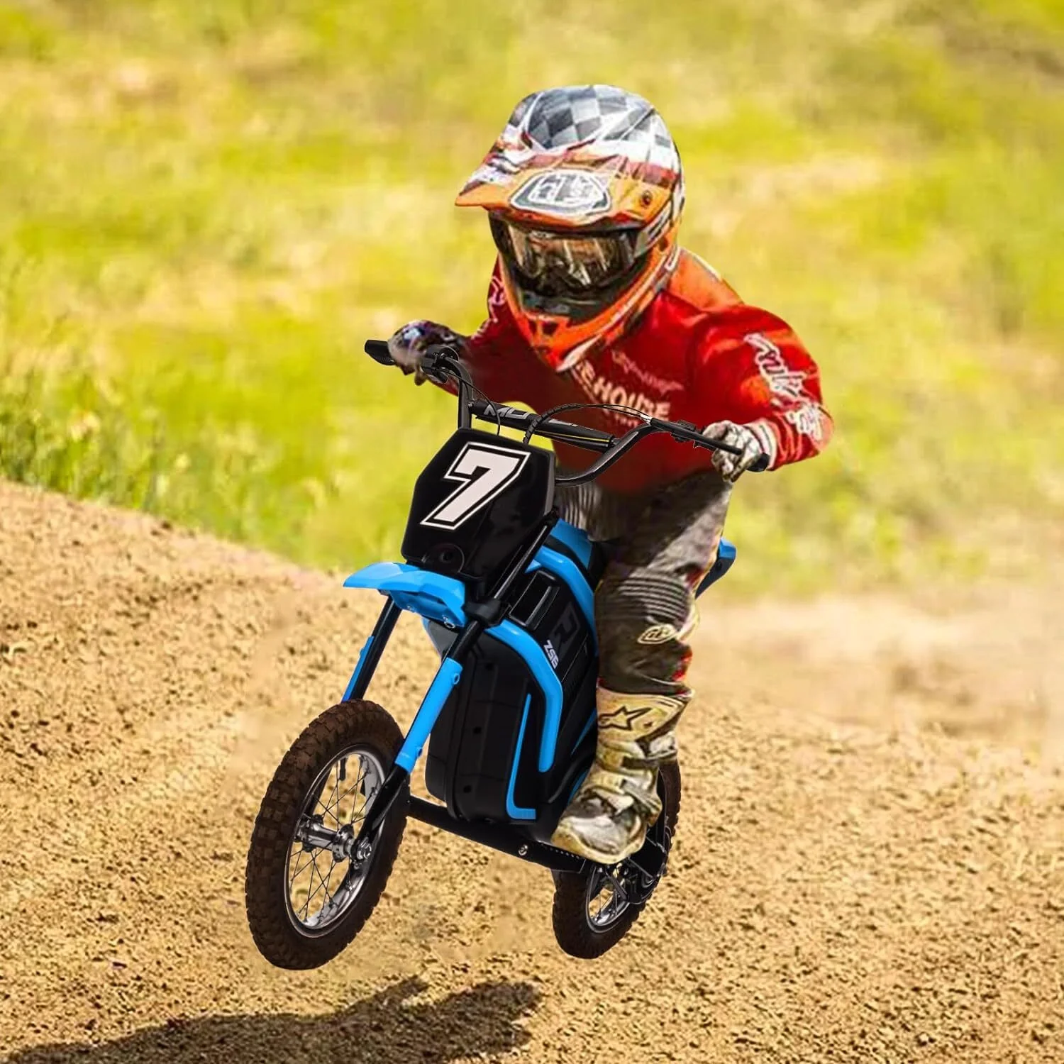 12V Battery-Powered Electric Motocross Dirt Bike for Kids in 4 Color Options - Image 10