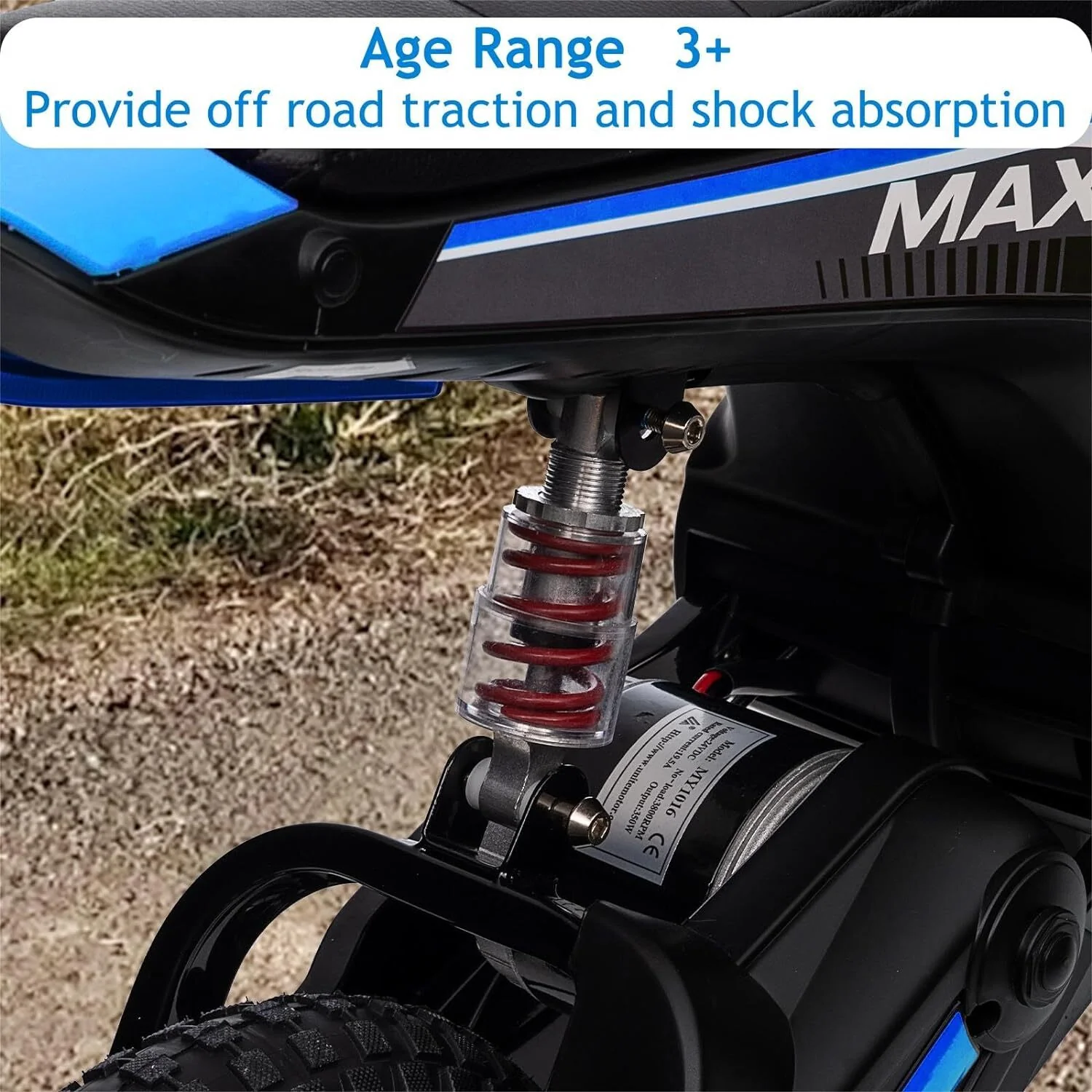 12V Battery-Powered Electric Motocross Dirt Bike for Kids in 4 Color Options - Image 6