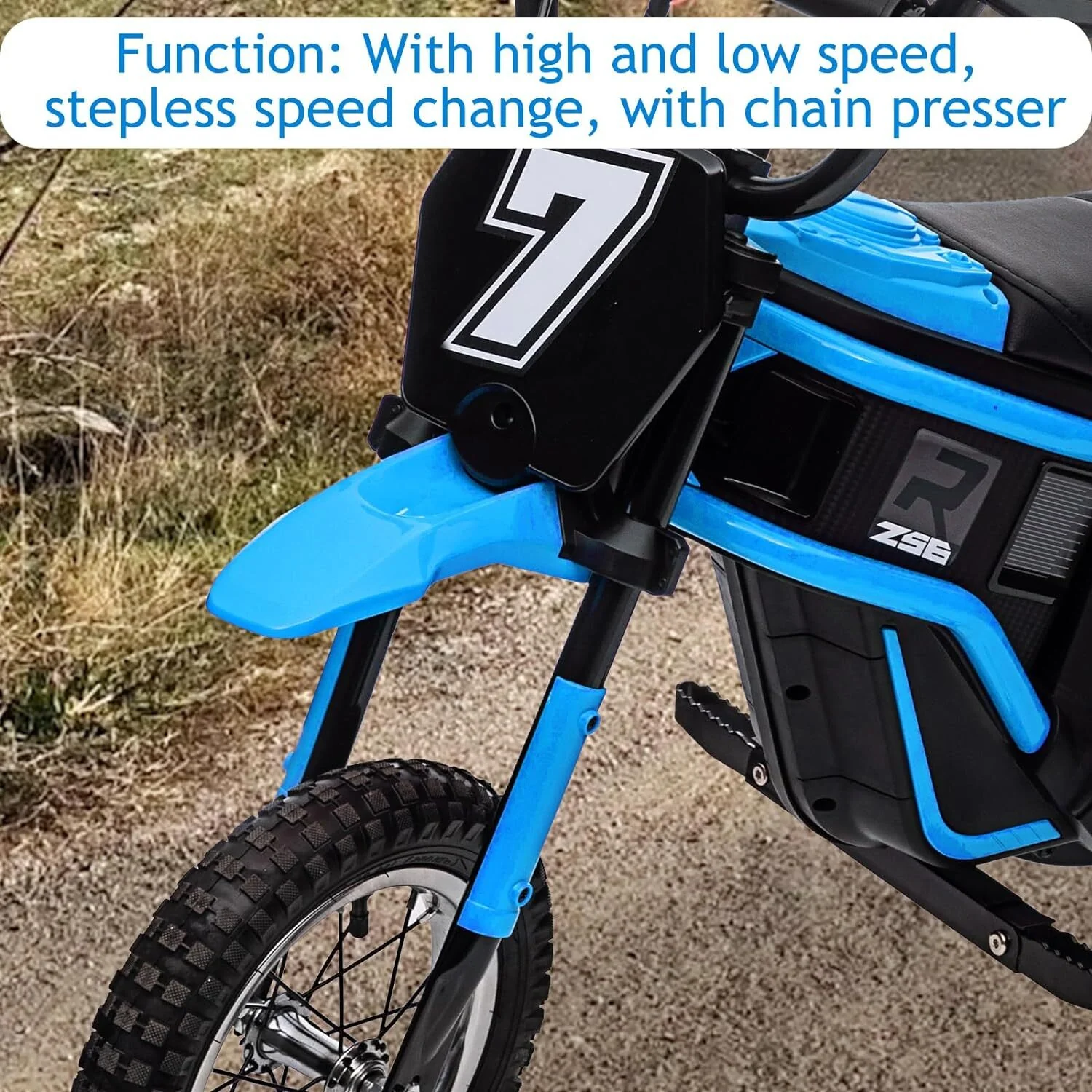 12V Battery-Powered Electric Motocross Dirt Bike for Kids in 4 Color Options - Image 7