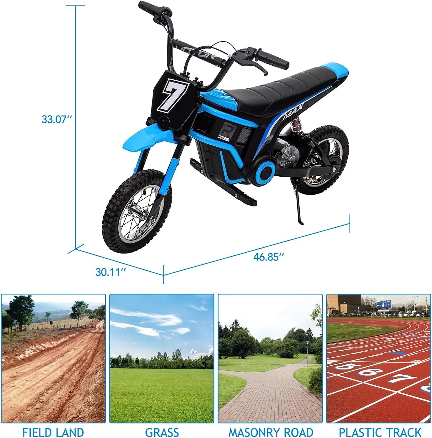 12V Battery-Powered Electric Motocross Dirt Bike for Kids in 4 Color Options - Image 8
