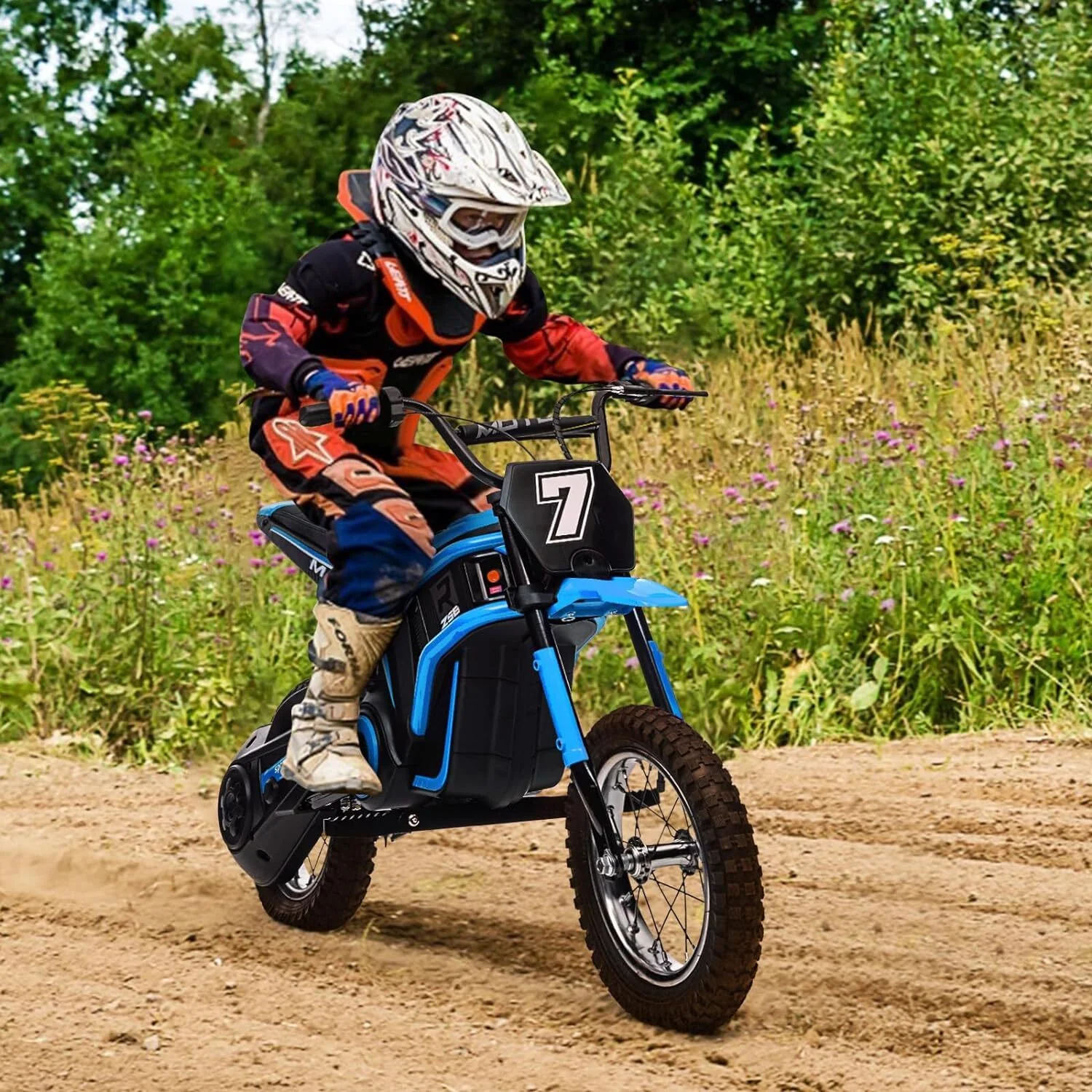 12V Battery-Powered Electric Motocross Dirt Bike for Kids in 4 Color Options - Image 9