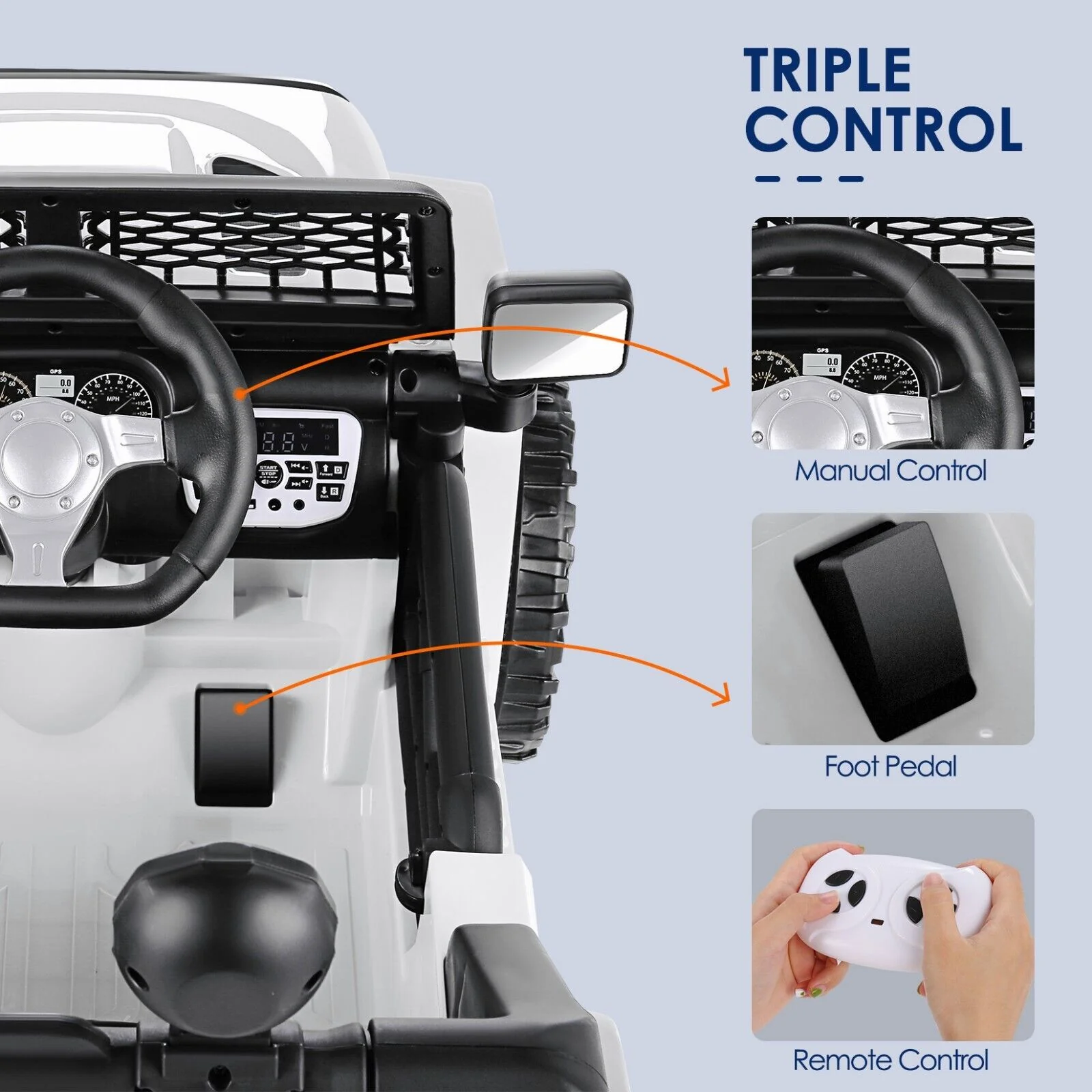 Kids Electric Jeep Truck with Remote Control, 3 Speeds, LED Lights, and MP3 Player - 24V/12V - Image 50