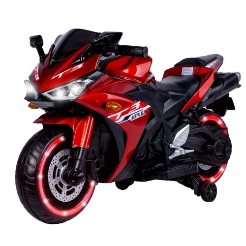 12V Electric Kids Ride-On Motorcycle with Training Wheels and Lights - Image 17
