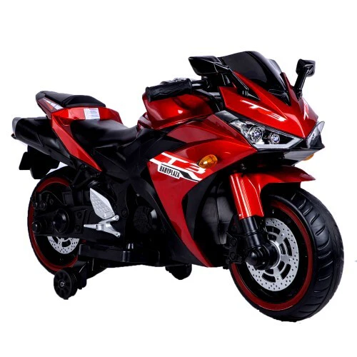 12V Electric Kids Ride-On Motorcycle with Training Wheels and Lights - Image 19