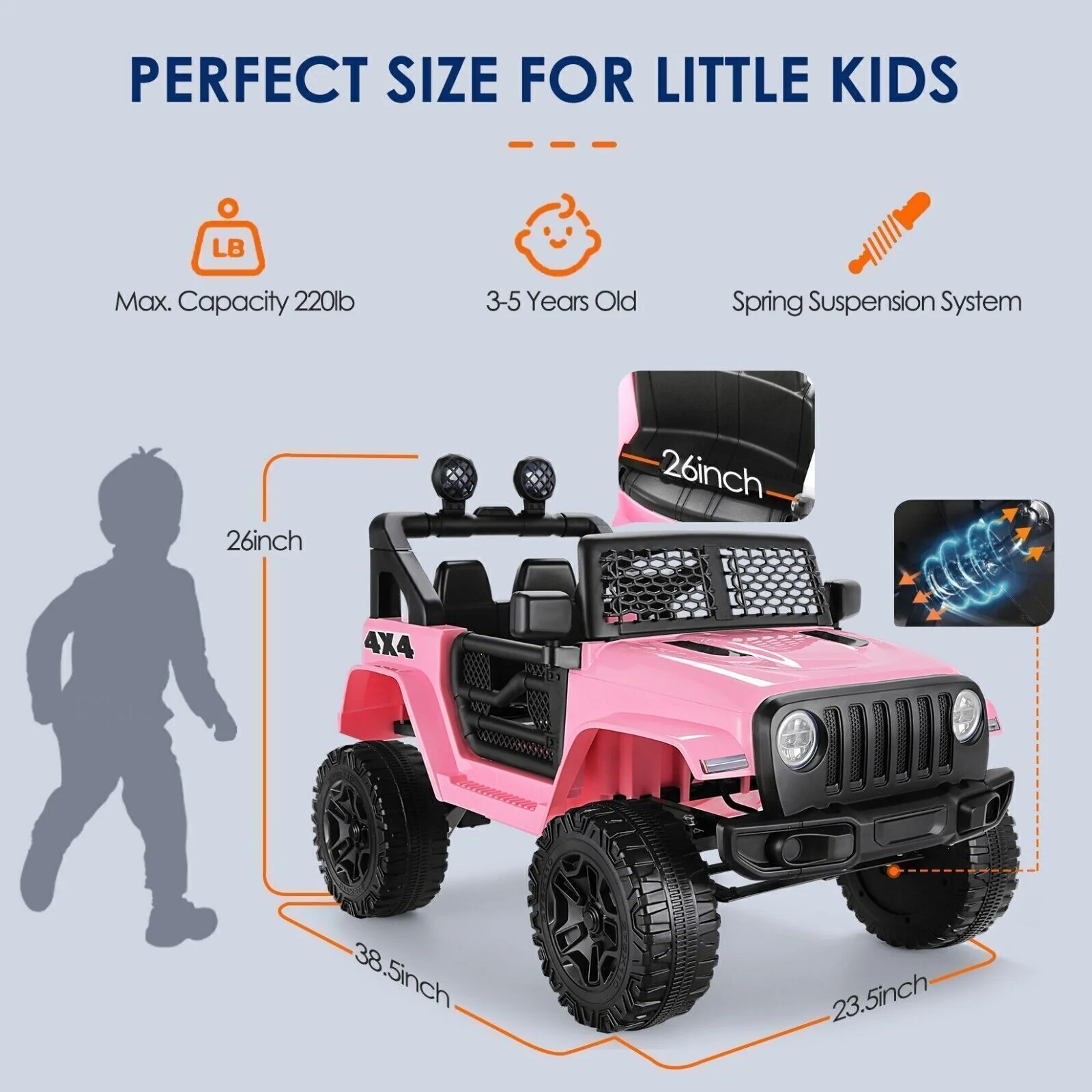 Kids Electric Ride-On Truck with Parent Remote Control and Bluetooth Music - Image 15