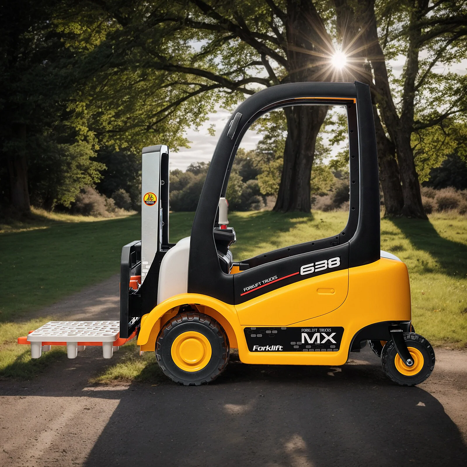 Battery-Powered Kids Electric Ride-On Forklift with Remote Control - Image 4