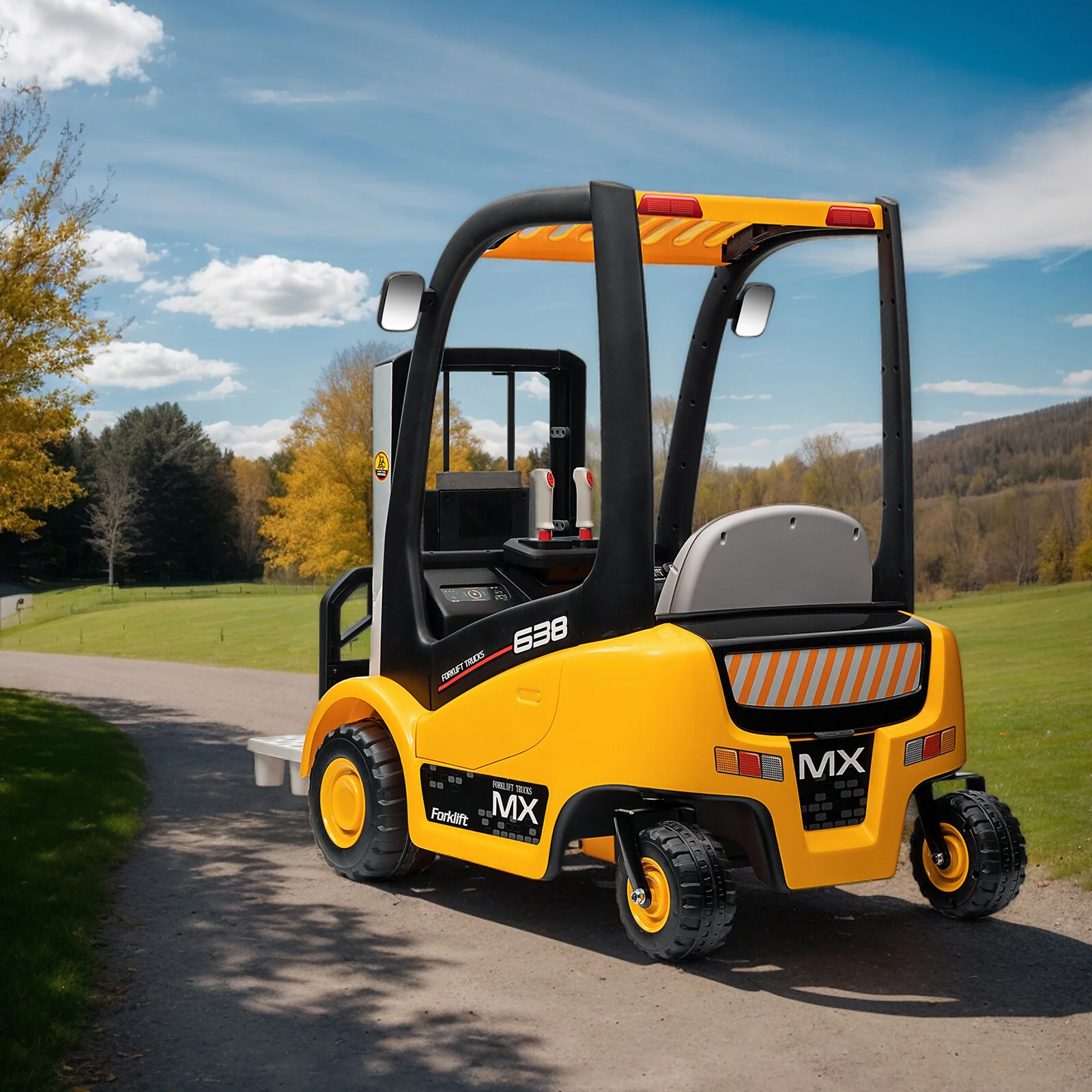 Battery-Powered Kids Electric Ride-On Forklift with Remote Control - Image 5