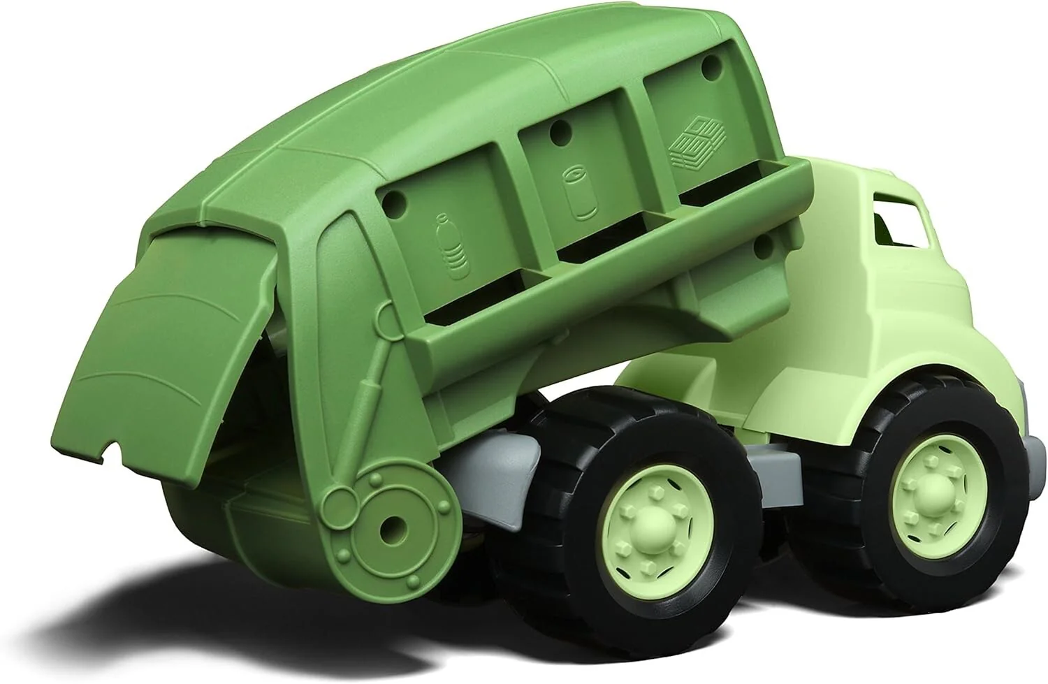 Kids Green Recycling Truck Phthalate-Free Toy Promoting Motor Skills and Fun - Image 5