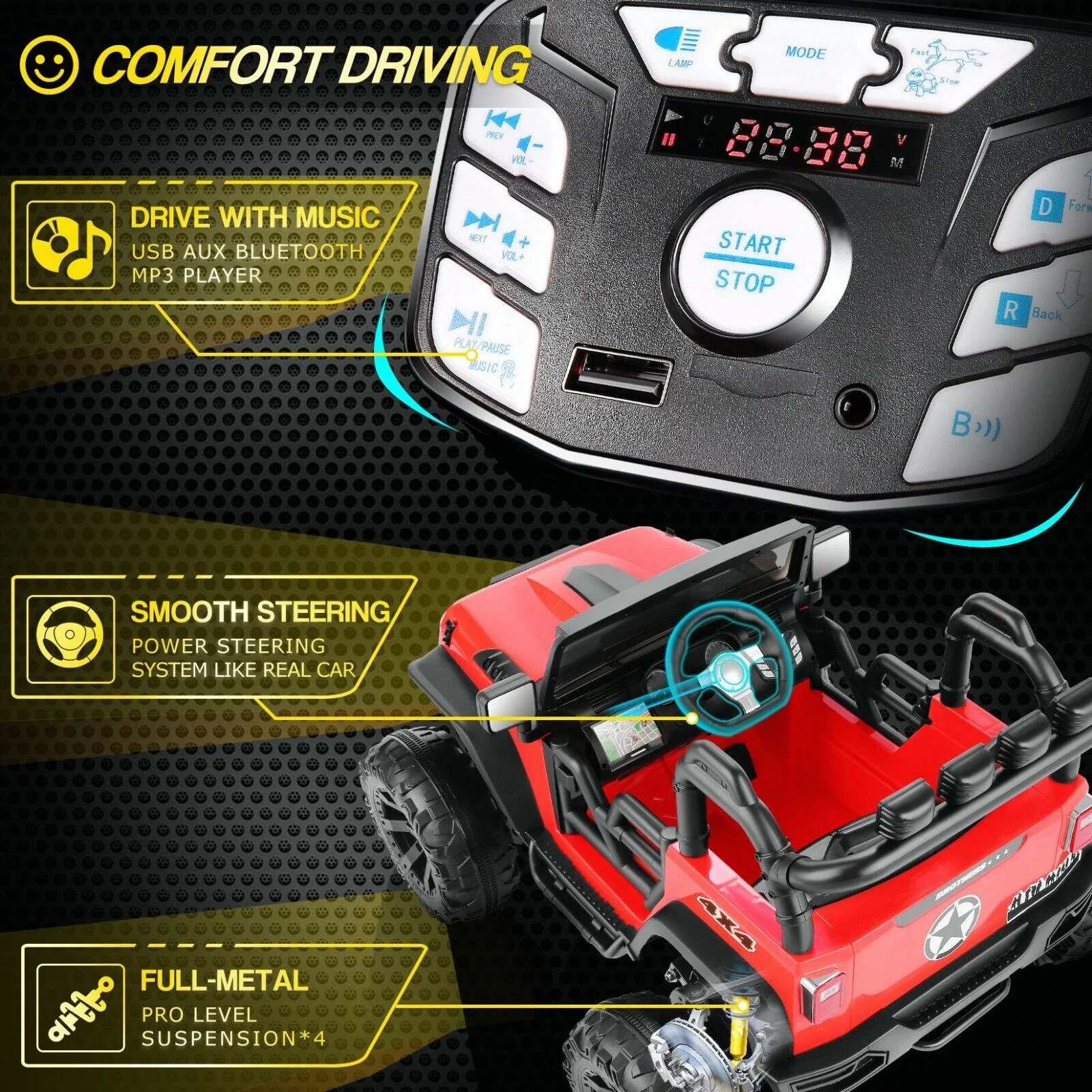 Kids Lamborghini Electric Ride-On Car with Remote Control - 24/12V Truck Design - Image 78