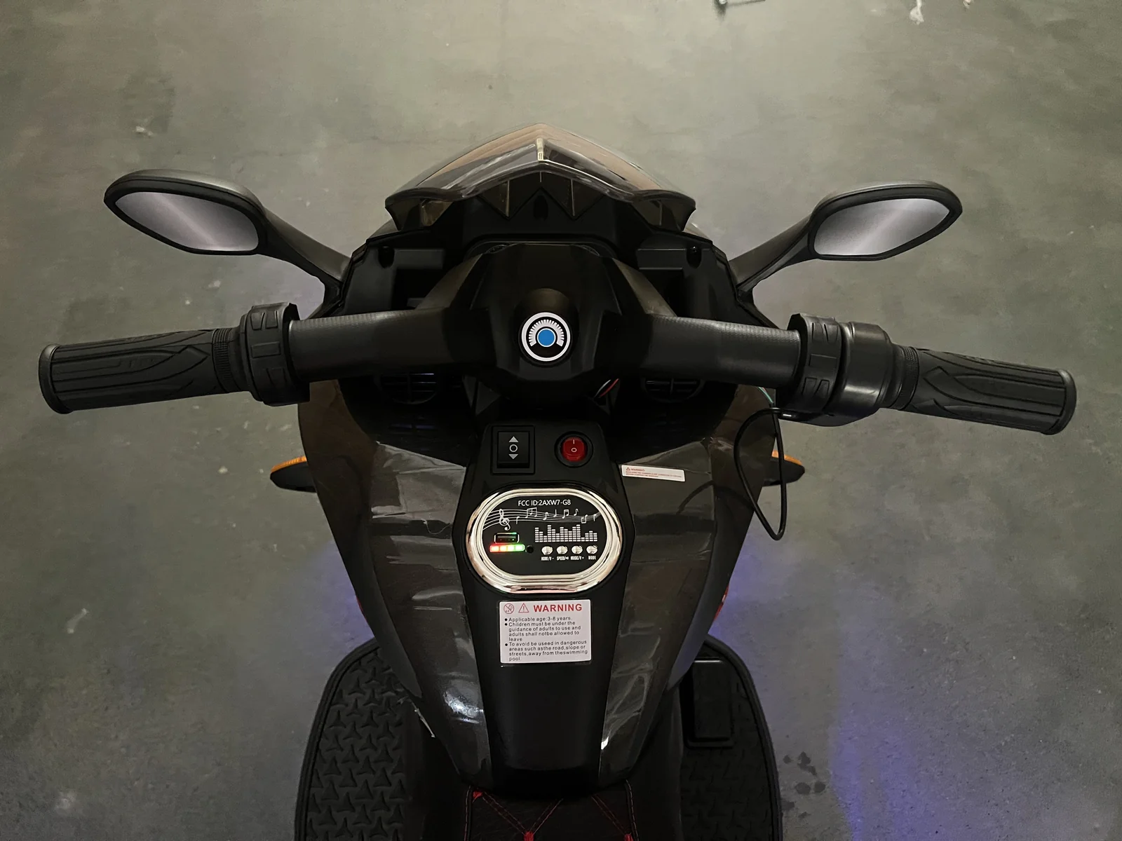 Kids Ride-On Motorcycle with 3 Lighted Wheels, Rechargeable Battery and Training Wheels - Image 7