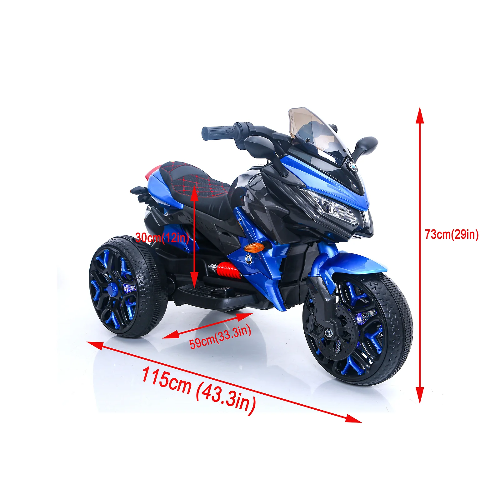 Battery-Powered Kids 3-Wheel Ride-On Motorcycle with Rechargeable Motorbike - Image 2