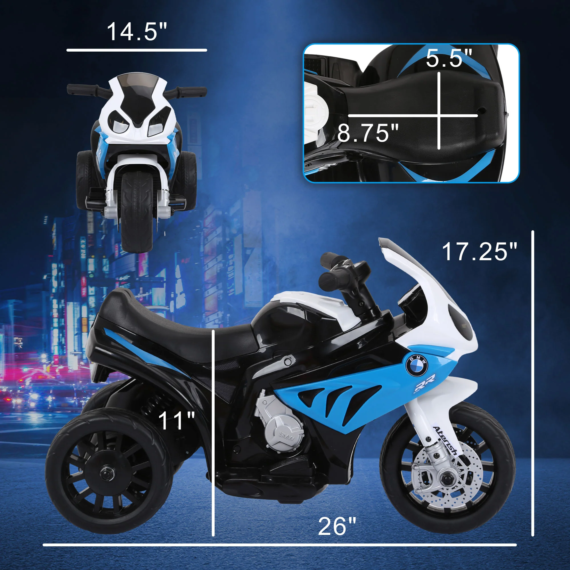 Electric 3-Wheel Motorcycle for Kids – Motorized Ride-On Toy for Boys and Girls - Image 14
