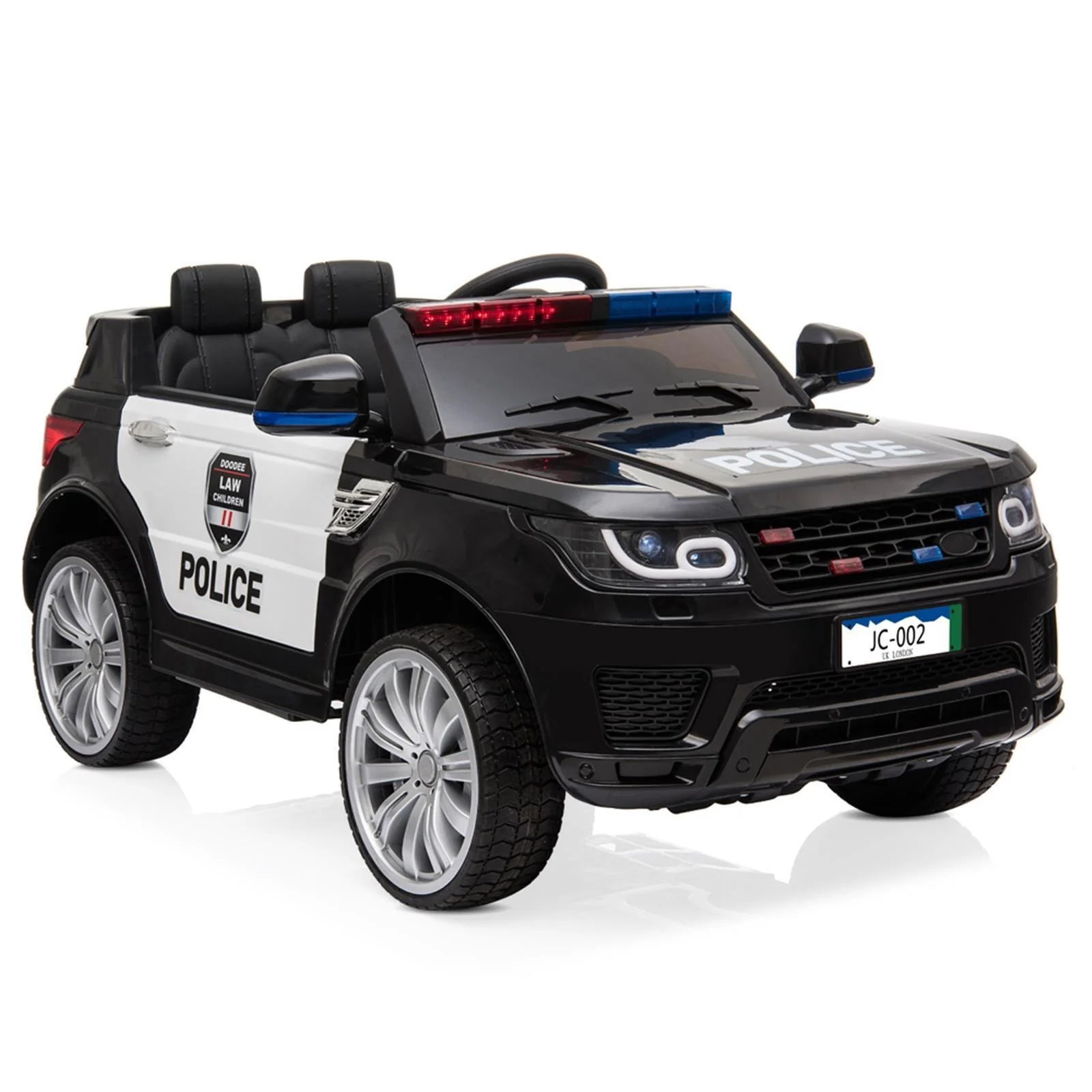 Kids Police Ride On Car with Remote Control, Music, and Horn - 12V Electric Toy - Image 5
