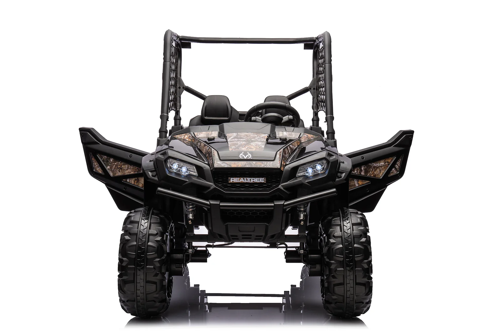 24V Battery-Powered Kids Realtree Camo UTV Ride-On Toy with Remote Control for Boys 3+ - Image 4