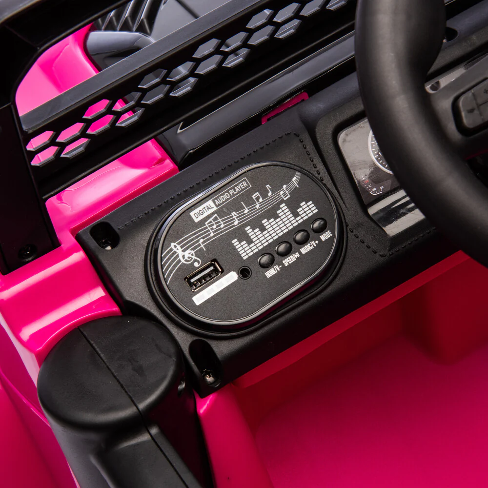 Kids 6-Wheel Electric Ride-On Truck with Remote Control, Power Display, and Searchlight - Image 14
