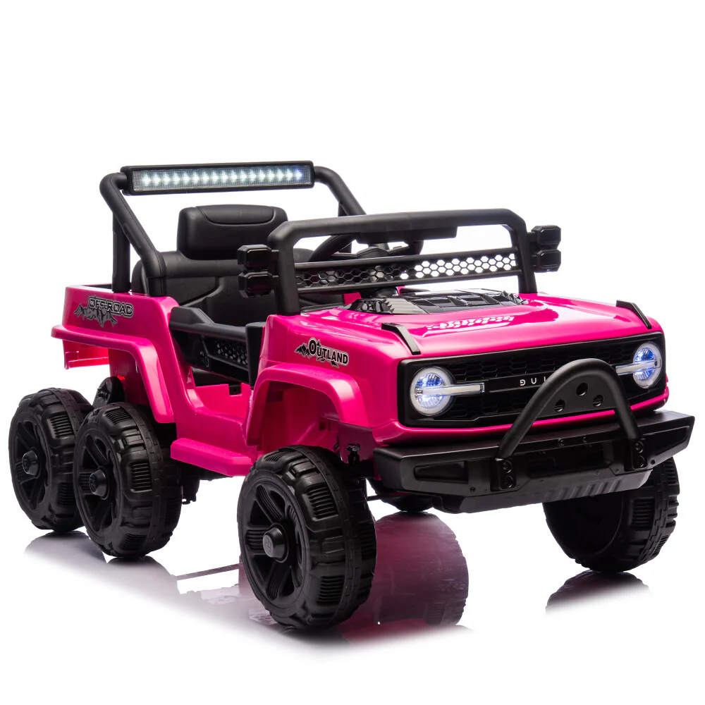 Kids 6-Wheel Electric Ride-On Truck with Remote Control, Power Display, and Searchlight - Image 9