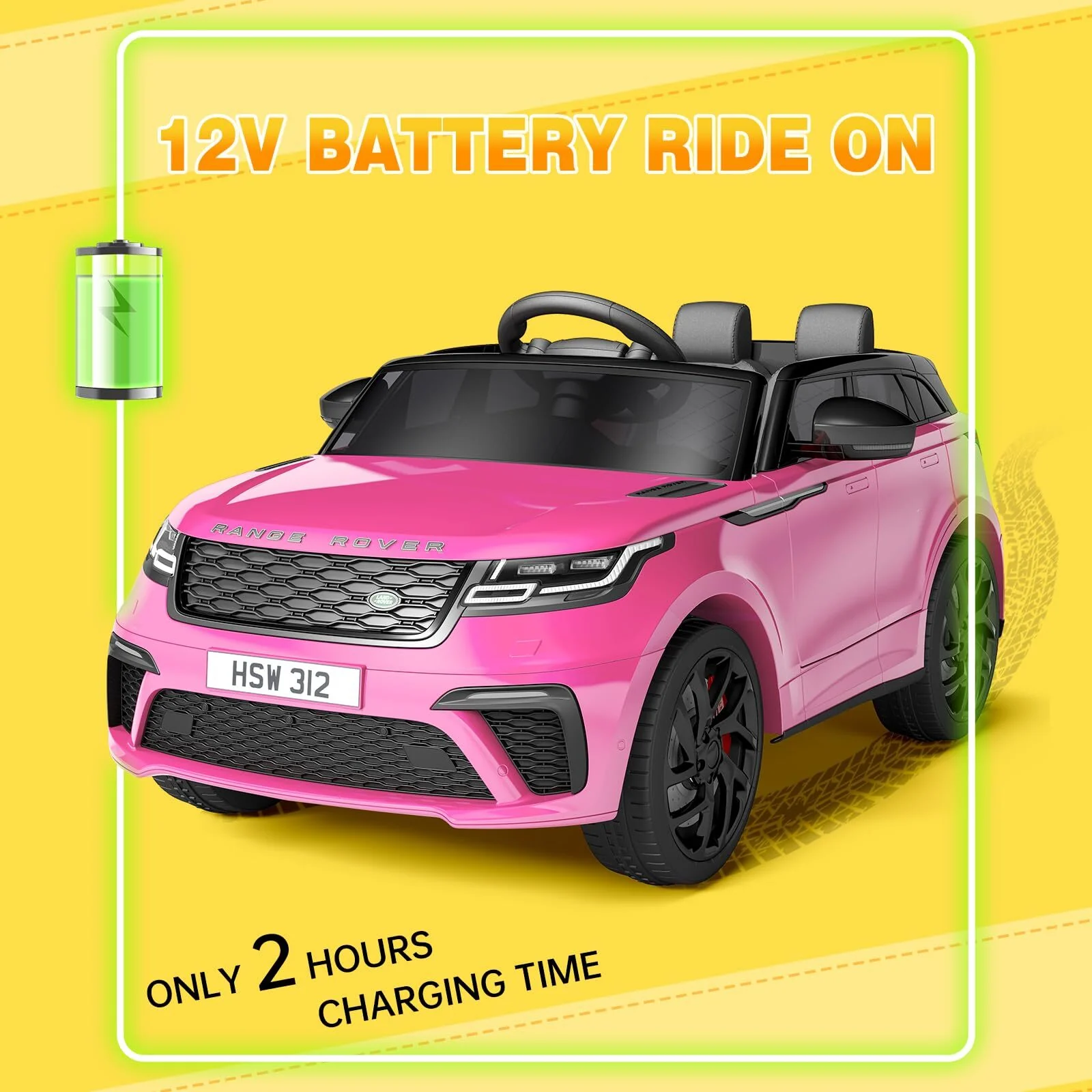 12V Licensed Land Rover Kids Ride-On Electric Car with MP3 Player and Remote Control - Image 8