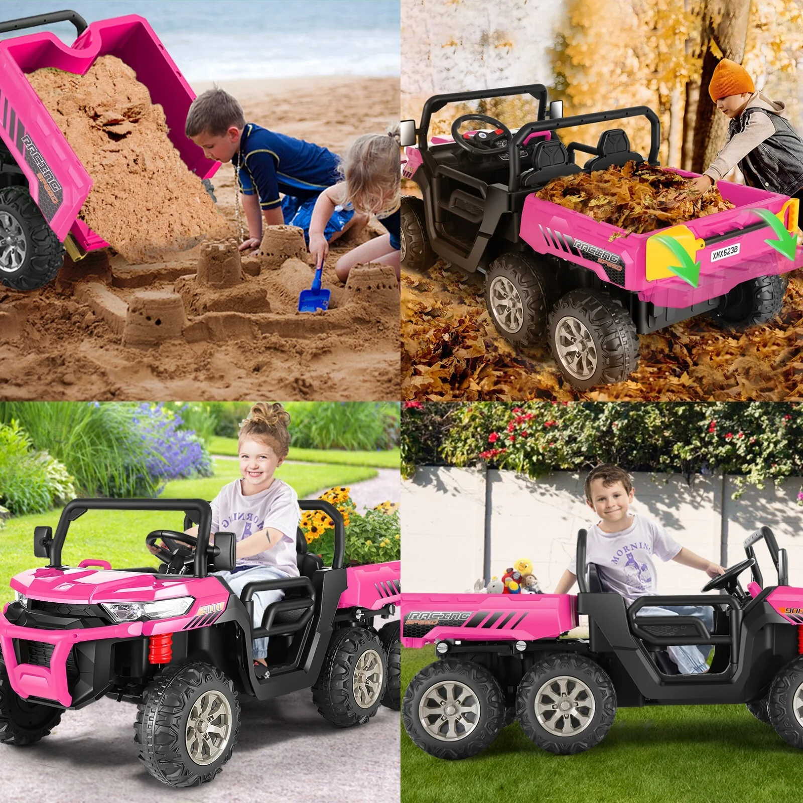 24V Electric Kids Ride-On Dump Truck with Remote Control 2-Seater 4/2WD - Image 12