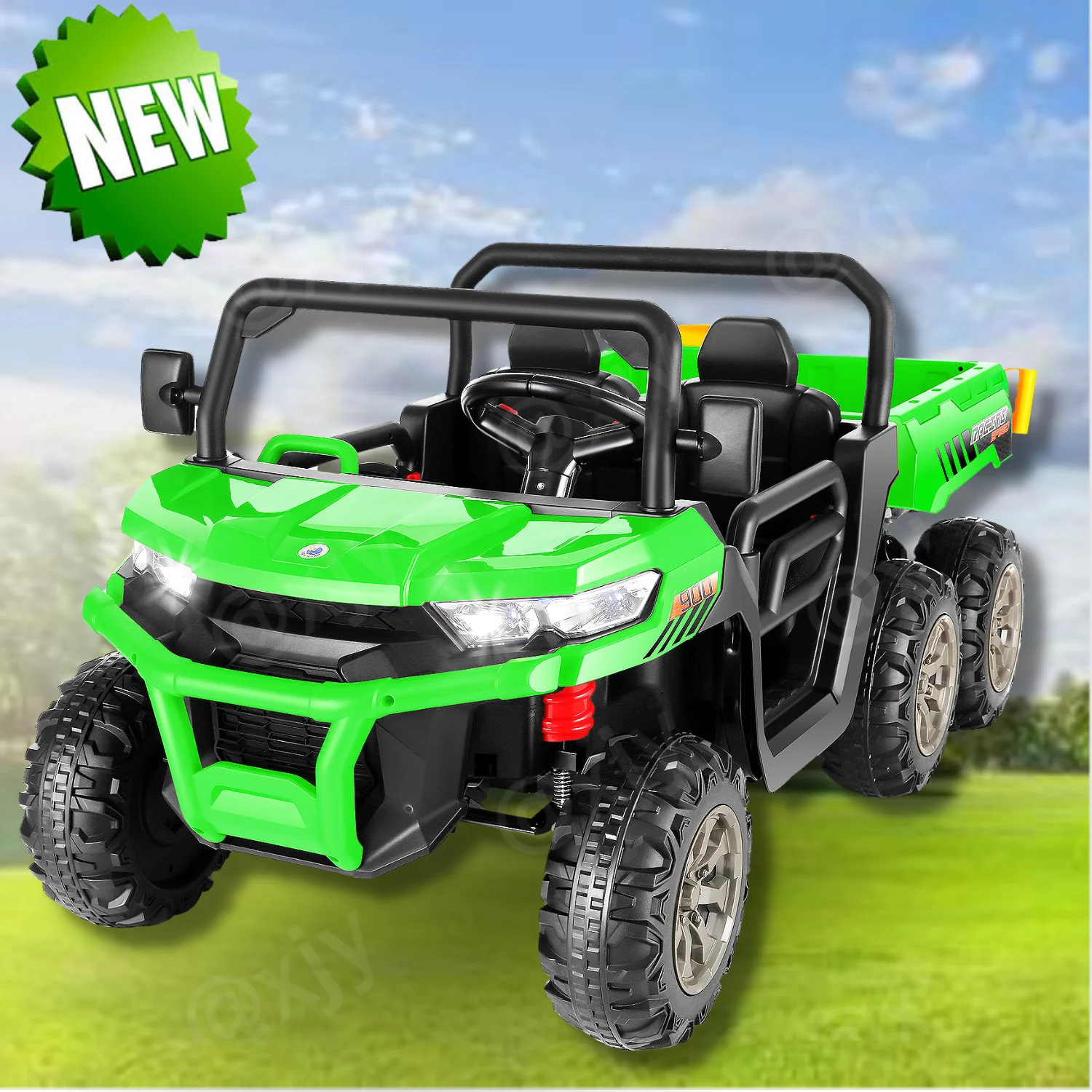 24V Electric Kids Ride-On Dump Truck with Remote Control 2-Seater 4/2WD - Image 14