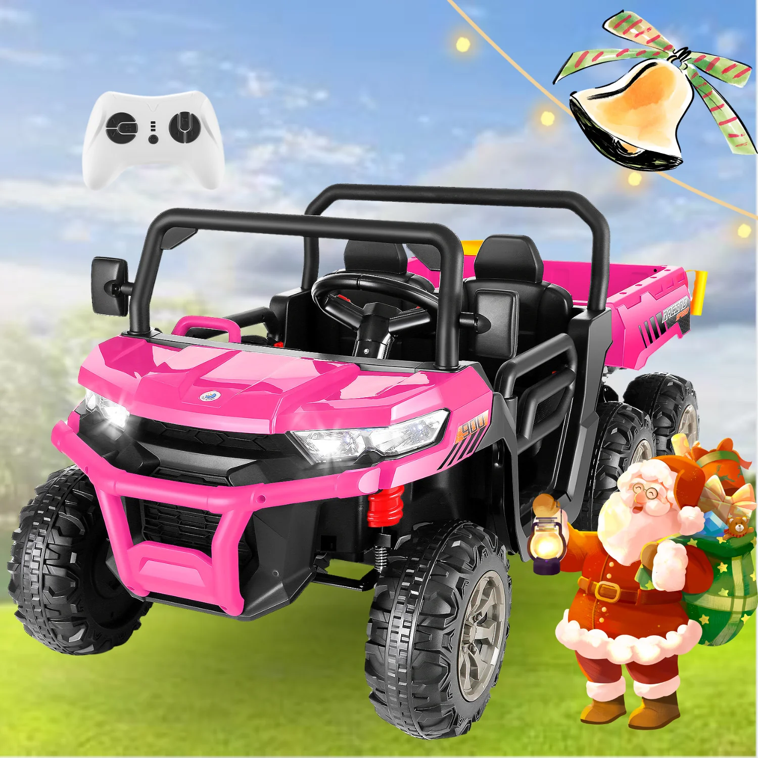 24V Electric Kids Ride-On Dump Truck with Remote Control 2-Seater 4/2WD - Image 15
